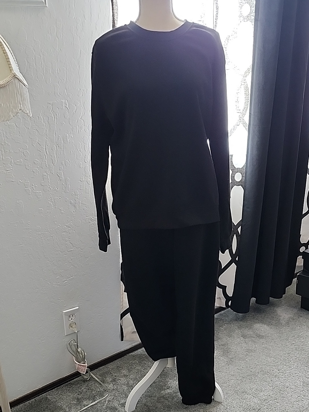 Black Lounge Sweat Set